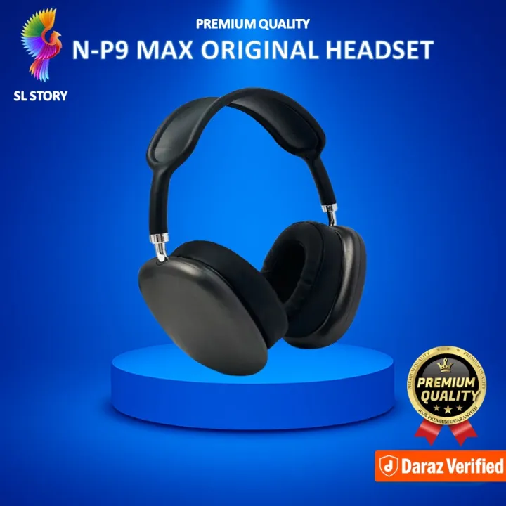 N-P9 Max Wireless Headphones with Mic Stereo Sound Max Sport Headset P9 Bluetooth Headset N-P9 Max headphone, P9 wireless headset, Bluetooth sport headset, stereo over-ear headphone, mic headphones, SL STORY Bluetooth headset