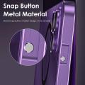 Metal Frame Phone Case For Iphone 13 12 14 15 Pro Max Plus Luxury Aluminum PC Back Panel Phone Cover For IPHON 13 14 15 Promax. 