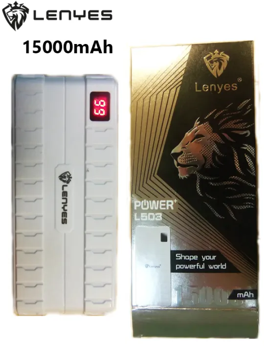 Power Bank Lenyes L503 15000 mAh Fast Advanced Charge Power Bank Battery Pack With Display