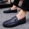 Tods Men's Spring New Fashionable Men's Shoes Casual Leather Shoes Korean Style All-Matching Lazybones' Shoes Slip-on Men's Fashion Shoes. 