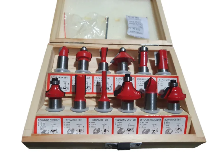Router Bits Set 12 Pcs - 12.7mm (1/2")