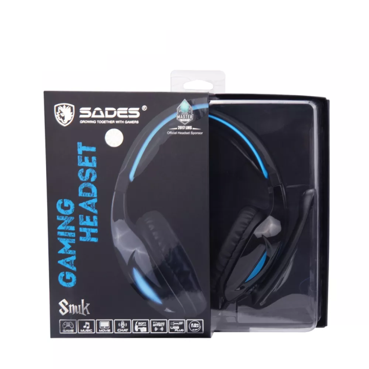 Snuk Computer Sades Snuk USB Gaming Headset 7.1 Channel Virtual Surround Stereo Bass ...