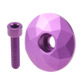 Bicycle Headset Cap with Screw for 28.6mm Fork Head Tube,Purple. 