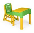 Nilkamal Apple Junior's Study Set Kids Desk and Chair Study Chair and Table (Red & Blue, Green & Yellow Mixed). 