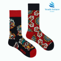 YN | AB Unisex Hipster Socks 1 Pair / Korean Japanese Cute Colorful Fashion Design / Cotton Kapas / Midcalf Crew Stokin Stoking. 
