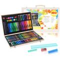 180pcs Wooden Box Color Pen Set Children's Painting Watercolor Pen Multi-color Puzzle Birthday Gift. 