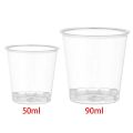 paper cups 30/50X Drinks Pudding Boxes Reusable Reusable Muffin Cup Disposable Dessert Cups Plastic Transparent Cu ake RoundParty Tableware. 