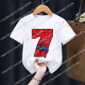 Spiderman Children's T-Shirt Birthday Number 1-9 Tee Shirts Marvels Cartoons Kawaii Kid Casual Clothes Super Hero Girl Boy Tops. 