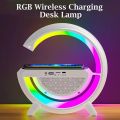 Bluetooth LED Wireless Charging Speaker Smart RGB Night Light. 