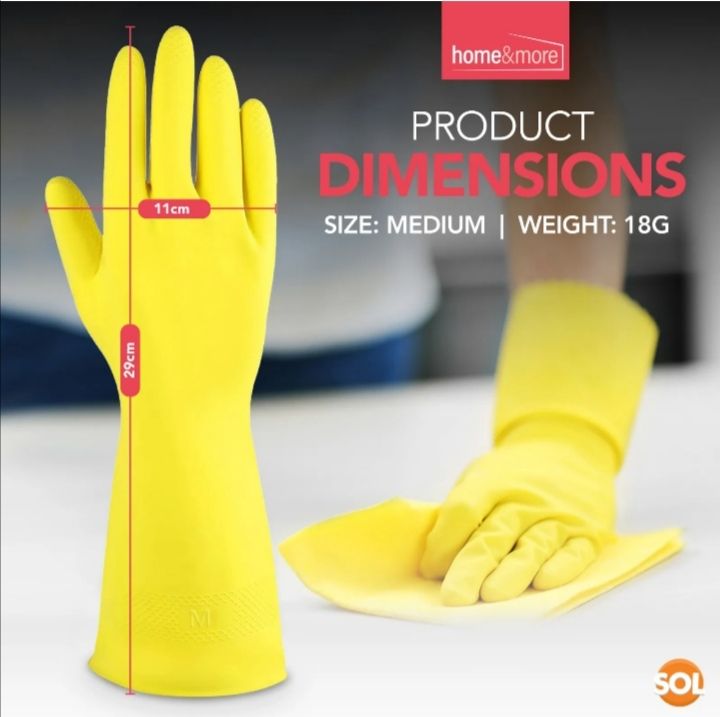 5%20Pair%20Rubber%20Gloves%20Medium%20Household%20Long%20Sleeve%20Washing%20Up%20Kitchen%20Cleaning%20-%20Image%206