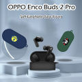 Original For OPPO Enco Buds 2 Pro Solid color cartoon Silicone Earphone Case Cover. 