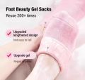 Moisturizing Gel Socks Foot Care Gel Moisturizing Silicone Socks Non Slip Heel Socks Chapped Foot Care Socks Women Men Soft Feet Rough Skin Pedicure Comfortable Spa Silicone Gel Lined Moisturizing Socks, Full Feet Protector Beauty Foot Mask for Softening. 