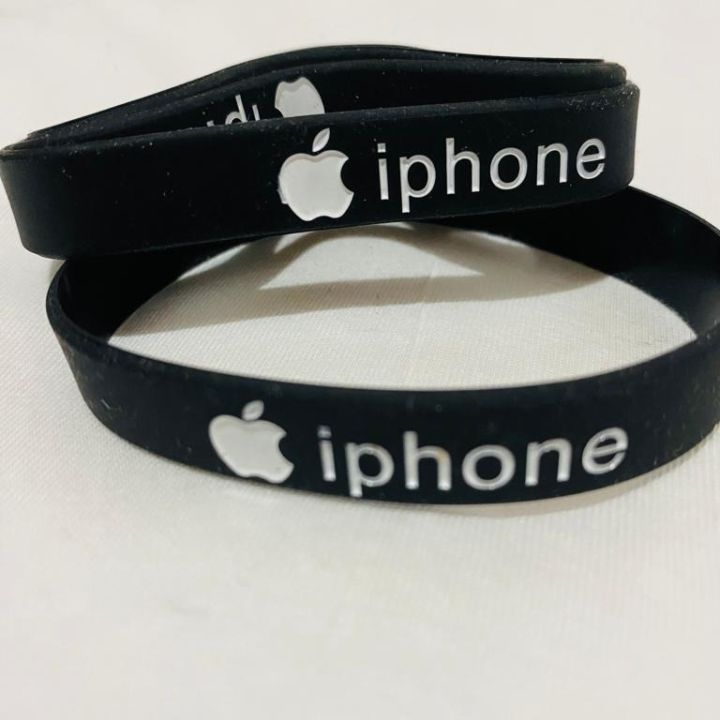 Iphone%20Embossed%20Wrist%20Rubber%20Band%20-%20Image%202