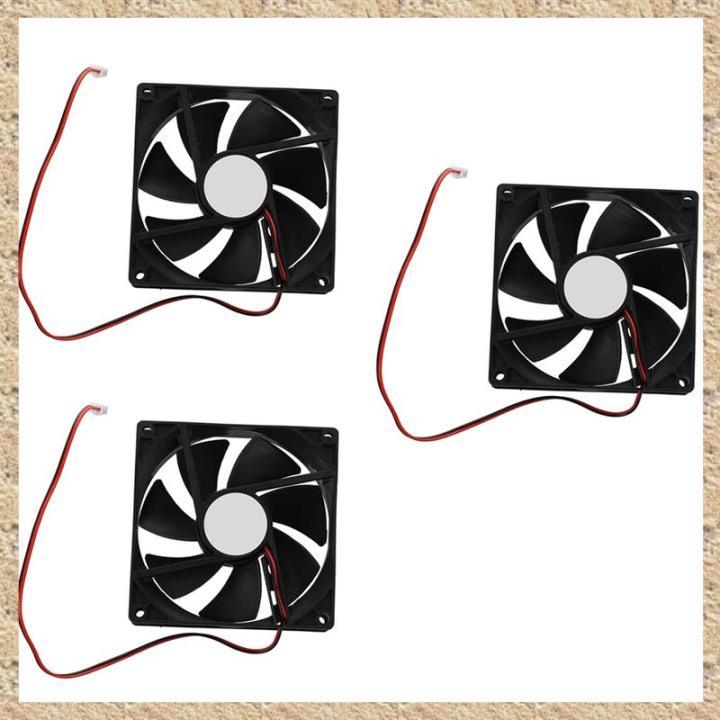 3Pcs 90mm x 25mm DC 12V 2Pin Cooling Fan for Computer Case CPU Cooler ...