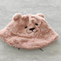 Rabbit Fur Hat Plush Wrap Head Cap Black Winter Hat  Y2K Girls Korean Hat Knitted Hat. 