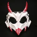 Pattern Horror Novelty Skeleton Feature Wolf Theme Skull Dragon Design Half-face Halloween Props for Costume Parties. 