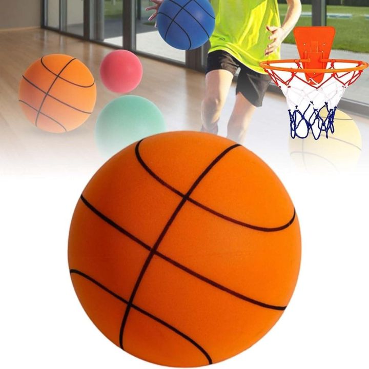 High-Density Foam Silent Basketball Easy to Grip Low Noise Bouncing Basketball Squeezable Lightweight Training Ball Outdoor Sports