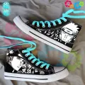 Spring Breathable Boys Naruto Cartoon High-Top Canvas Shoes Boy Shoes Students Luminous Fashion Board Shoes Men's Shoes Handsome. 