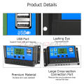 iFlashDeal 30A Solar Panel Controller Solar Charge Controller 12V/24V Adjustable LCD Display Solar Panel B-attery Regulator With USB Port Auto PWM Controllers Intelligent System Charging Controller For Home. 