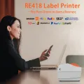 Kcomer RE418 Direct Thermal Printer Barcode Shipping Label Maker Machine 4inch 110mm. 