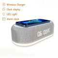 Wireless Charger Pad Phone Alarm Bedroom Lamp Night Light Desktop Clock Thermometer for Fast Charging Dock. 