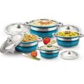 Premium Stainless Steel r Cookware Family Combo Best for Cook and Serve Set of 4 pc Casserole. 