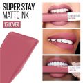 Maybelline New York Liquid Matte Lipstick, Long Lasting, 16hr Wear, Superstay Matte Ink, 15 Lover, 5ml FROM INDIA(SAM). 