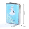 Quicksand production square mirror cute girl cartoon double-sided mirror portable makeup mirror home decoration accessories. 