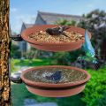 Large Capacity Durable Removable Creative Outdoor Adjustable Bird Feeder Pet Water Feeder Bird Food Trays Bird Bath Bowl. 