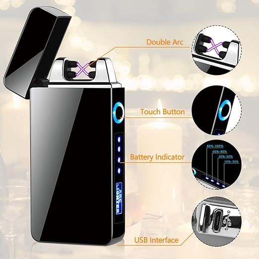 Electric%20USB%20Rechargeable%20Arc%20Lighter,%20Flameless%20Dual%20Arc%20Lighter%20with%20Battery%20Indicator%20%20No%20Gas%20Windproof%20Electronic%20Lighter%20-%20Image%205