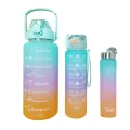 3pcs Water Bottle Colourful 2000ml 900ml 300ml 3 in 1 (LSW). 