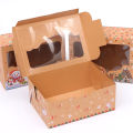 3pcs/set Kraft Paper Candy Boxes Merry Christmas Cookie Gift Box Clear Window Packaging Bag Party Favor New Year Decoration. 