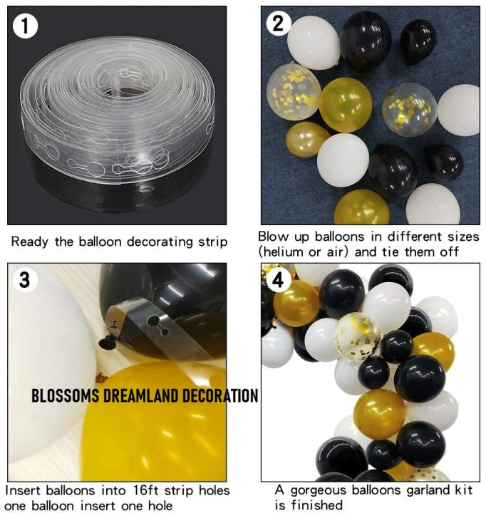Black%20and%20Gold%20Balloon%20Garland%20Arch%20Kit%20110%20Pcs%20Gold%20and%20Black%20White%20Balloons%20with%2016Ft%20Balloon%20Strip%20and%20100pc%20Dot%20Glue%20with%20Confetti%20Balloons%20-%20Image%206