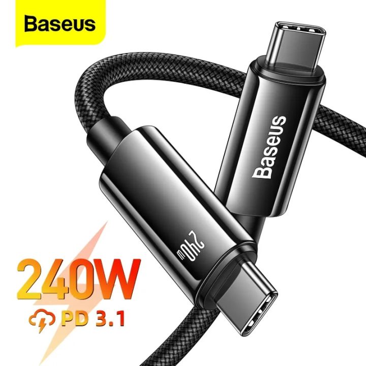 Baseus 240W USB C Cable Power Wire PD3.1 for MacBook Samsung iPhone 15