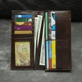 【BestGO】Royal Bagger Long Wallet Purse For Men  Cow Leather Fashion Clutch Bags Retro Multifunction Handbag Business. 