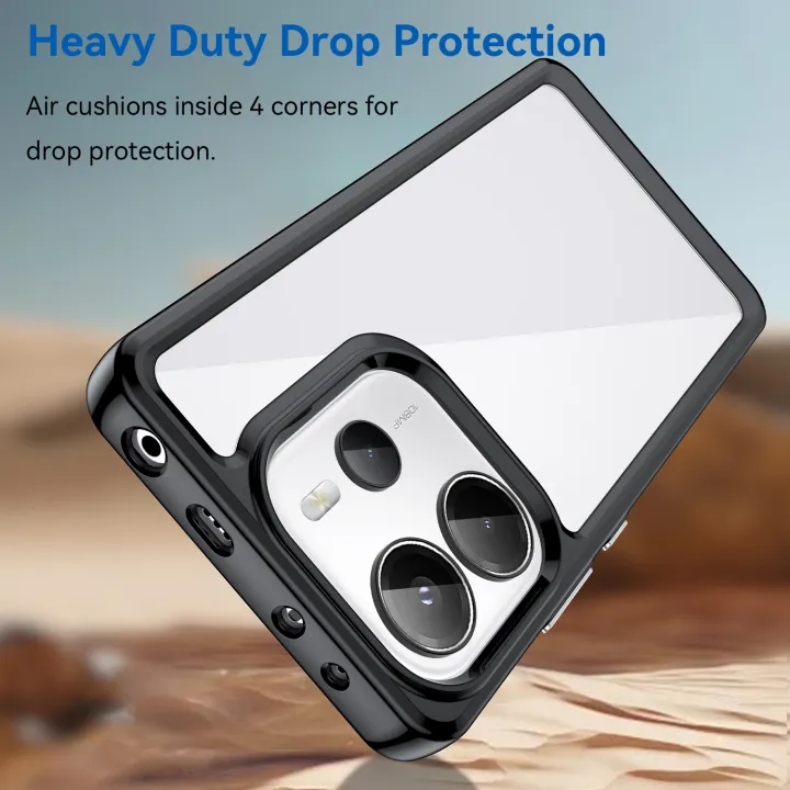 Lenuo%20For%20Redmi%20Note%2014%204G%20Back%20Cover%20Coque%20Fundas%20Hard%20Translucent%20Clear%20Phone%20Case%20-%20Image%203