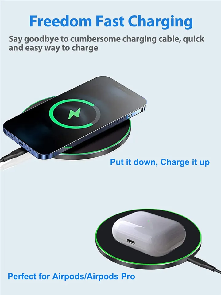 60W Fast Wireless Charger for LG Wings Velvet V30 V30S V35 Phone