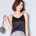 【Parchment & Lace】Women Camis Silk Halter Top Women Camisole 2020 Summer Style Sleeveless Vest White Crop Top Roupas Femininas XXL. 