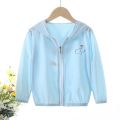 Children's Sun Protection Clothing Thin Breathable Ice Silk Cool Boys and Girls Casual Summer Hooded Jacket Outdoor Baby-Proof. 