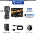 UZBOO Upgrade Mini Flashlight Extension Tube High Bright Flashlight LED Torch Light Outdoor Pocket Size Flashlight Rechargeable Waterproof Torch Light for Hiking Hunting Camping. 