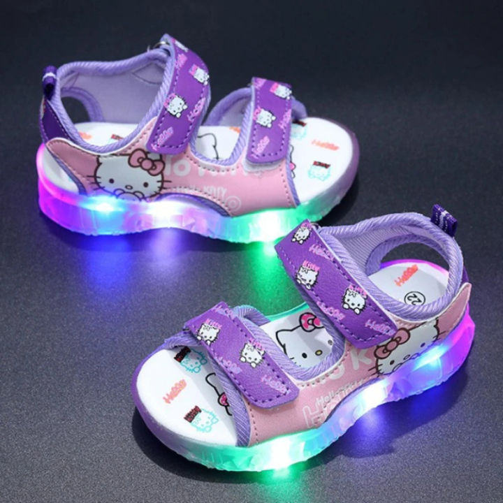 %E3%80%90hot%E3%80%91%202024%20Summer%20New%20Baby%20Girls%20Led%20Light%20Sandals%20Cute%20Hello%20Kitty%20Children's%20Casual%20Shoes%20Anti-Slip%20Kids%20Beach%20Shoes%20Outdoor%20Shoes%20-%20Image%202