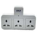 Multi plug wall Socket adapter - 5A Multi Socket 3 way Universal type outlet - Travel adapter. 