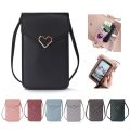 【HOT】 2022 Bag For Women Touch Screen Cell Phone Purse Smartphone Wallet Shoulder Strap Handbag PU Leather Casual Solid Crossbody Bags. 