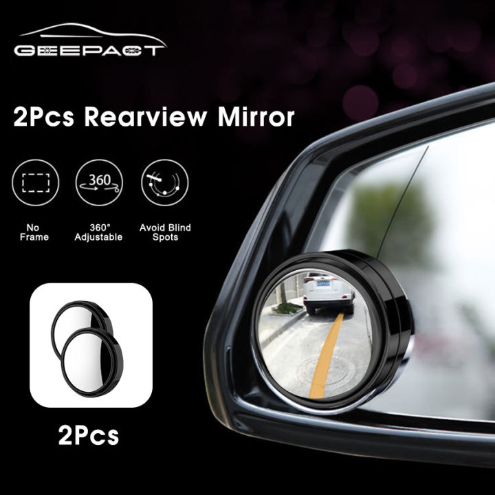 Geepact 2pcs Rearview Mirror 360° Adjustable Blind Spot Mirror Car side mirror Convex Mirror Double Side Reversing Mirror Auxiliary Mirror Automobile Exterior Rear View Reversing Parking Mirror Safety Driving