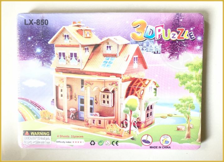 LX-850%203D%20DIY%20Puzzle%20Jigsaw%20Puzzles%20Cartoon%20House%20Toy%20Kid%20Early%20Learning%20Children's%20Educational%20Toys%20-%20Image%207