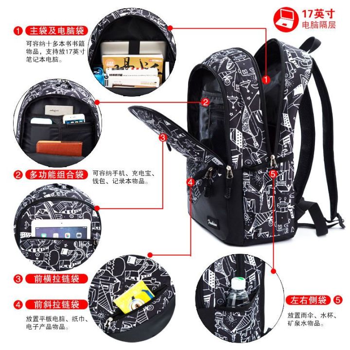Schoolbag Boy Elementary School Students Grades 3 to 6 Backpack Large Capacity Solid Junior High School Backpack2023Years of the New