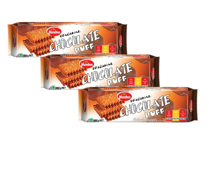 Munchee Chocolate Puff 200g (1 pack/ 3 pack)