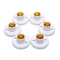 6PCS E27 Edison Screw Cap Socket Ceiling Light Bulb Holder Fixing Base Stand. 