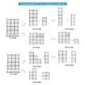 8 Cube Grid Metal Wire Transparent Wardrobe Organizer. 