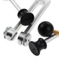 4 Pack Tuning Fork Set(128Hz, 256Hz, 512Hz)with Tuning Fork Hammer for Sound Sound Vibration Tool with Base,Silver. 